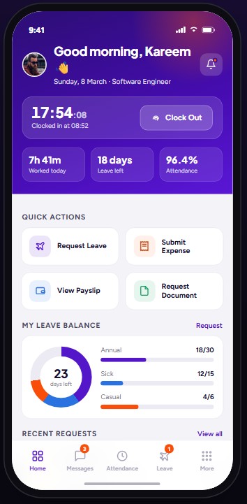 Emirates HRM mobile app